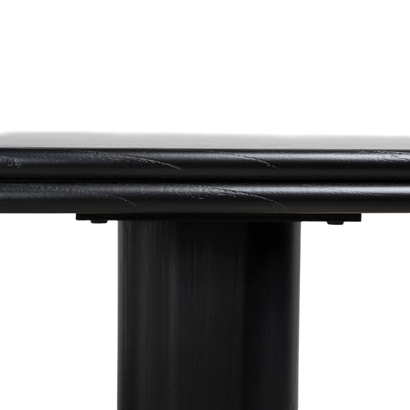 CDT10907-NI 1.8m Elm Dining Table - Full Black