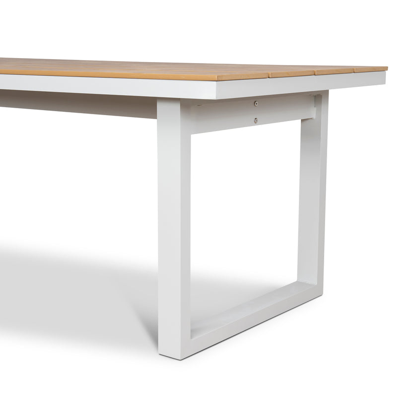 CDT12052-ID 2.3m Sand White Outdoor Dining Table - Natural