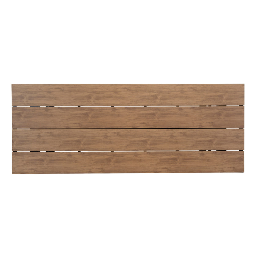 CDT12054-ID 2.3m Black Outdoor Dining Table - Natural