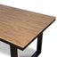 CDT12054-ID 2.3m Black Outdoor Dining Table - Natural