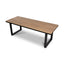 CDT12054-ID 2.3m Black Outdoor Dining Table - Natural