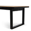 CDT12054-ID 2.3m Black Outdoor Dining Table - Natural