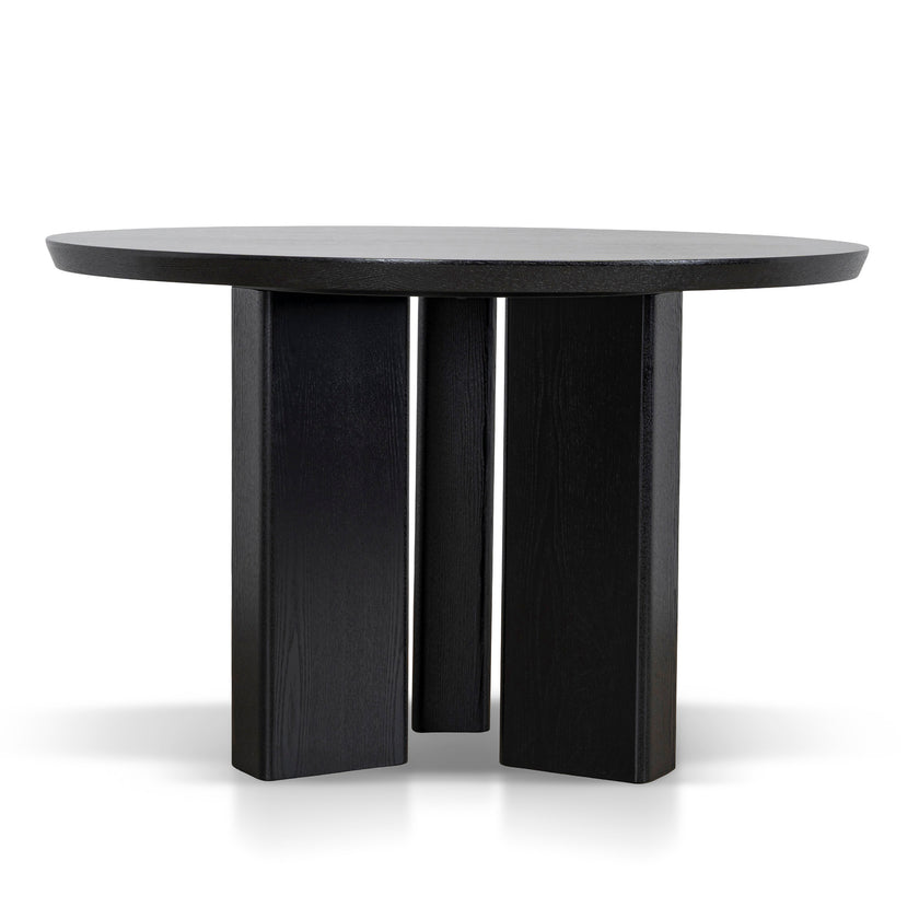 CDT12123-CI 1.2m Round Dining Table - Full Black