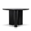 CDT12123-CI 1.2m Round Dining Table - Full Black
