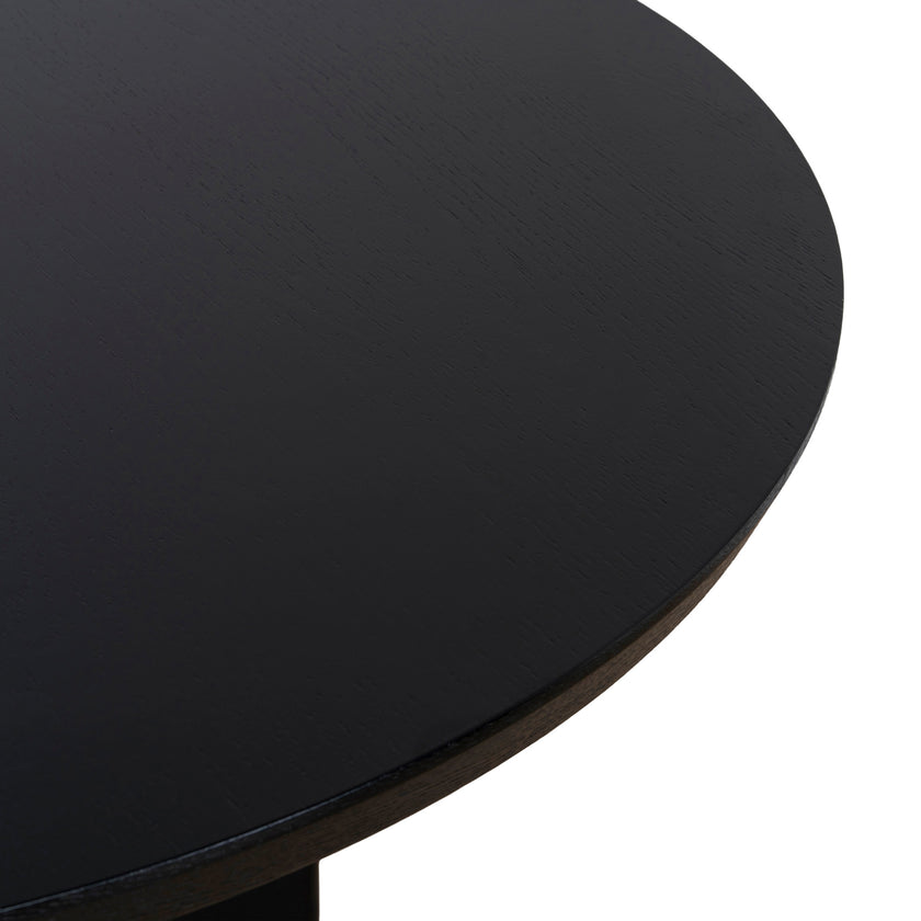 CDT12123-CI 1.2m Round Dining Table - Full Black