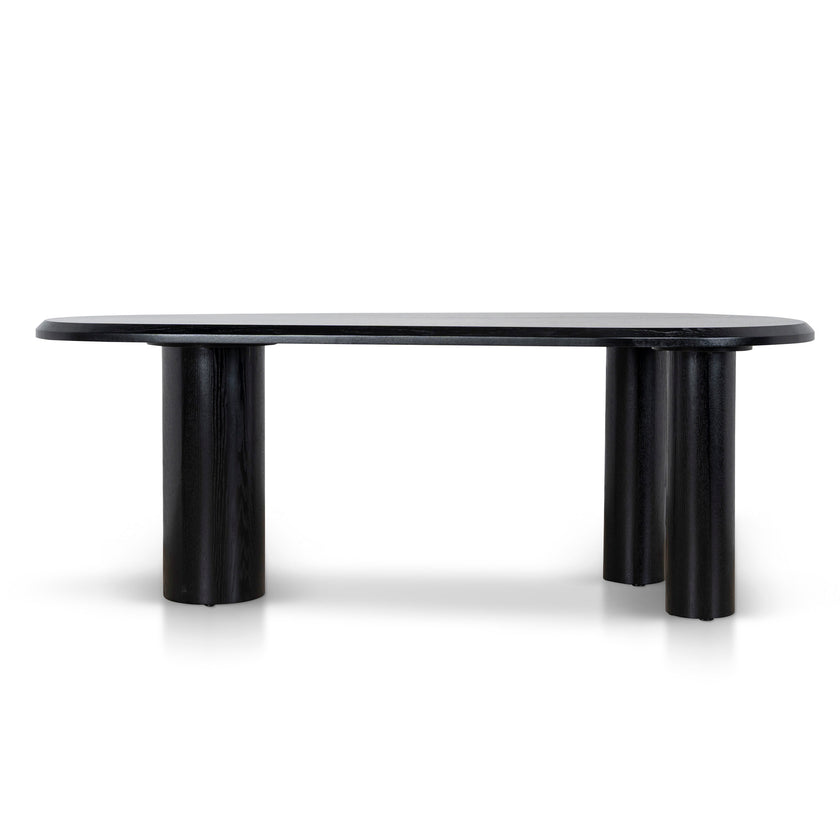 CDT12128-CI 2.1m Oval Dining Table - Full Black