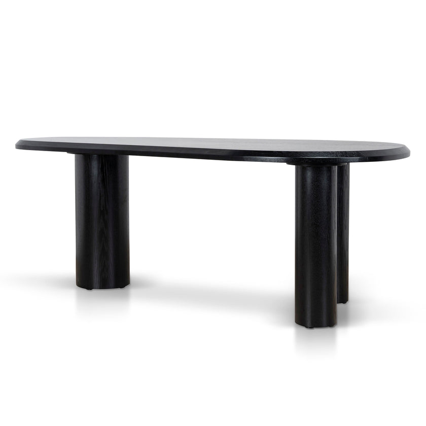CDT12128-CI 2.1m Oval Dining Table - Full Black