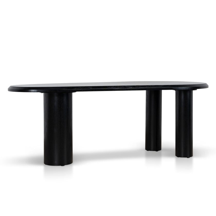 CDT12128-CI 2.1m Oval Dining Table - Full Black