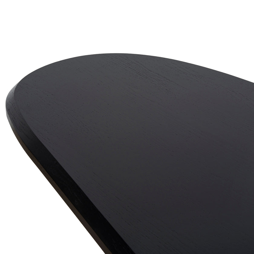 CDT12128-CI 2.1m Oval Dining Table - Full Black