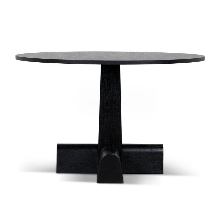 CDT12150-NI 1.2m Round Dining Table - Full Black