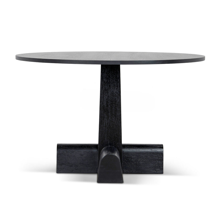 CDT12150-NI 1.2m Round Dining Table - Full Black