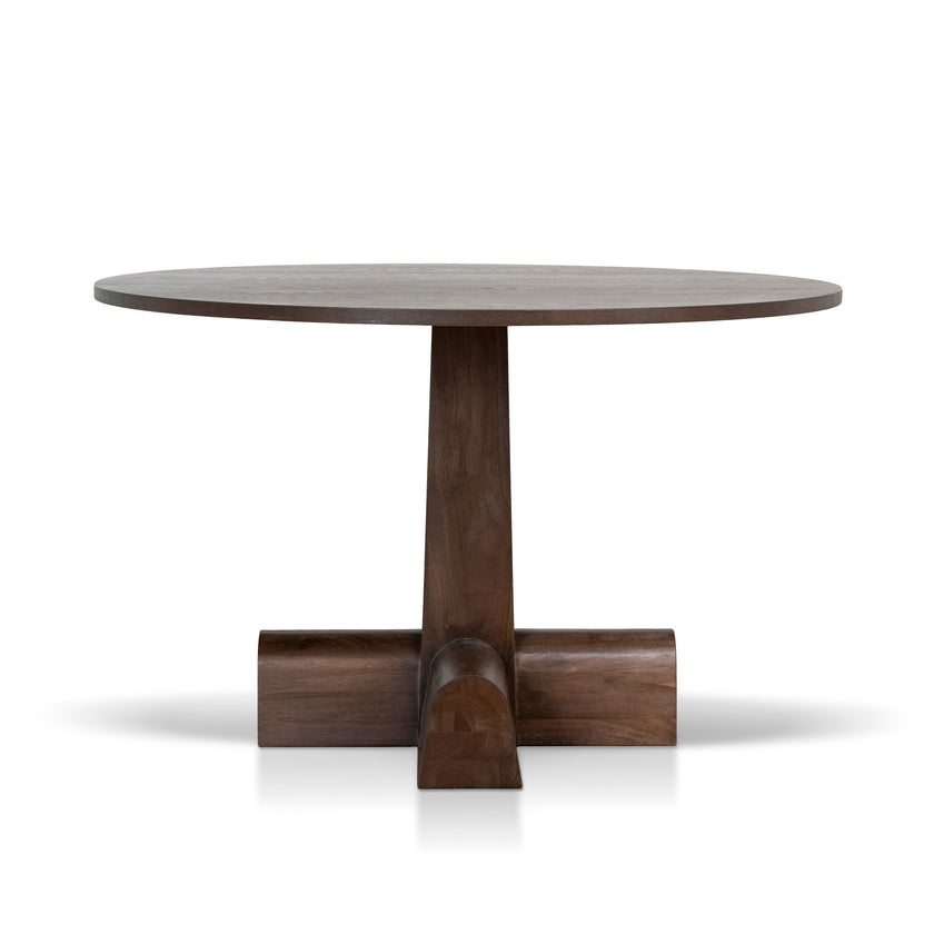 CDT12151-NI 1.2m Round Dining Table - Dark Brown