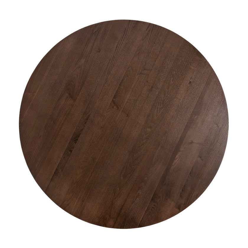 CDT12151-NI 1.2m Round Dining Table - Dark Brown