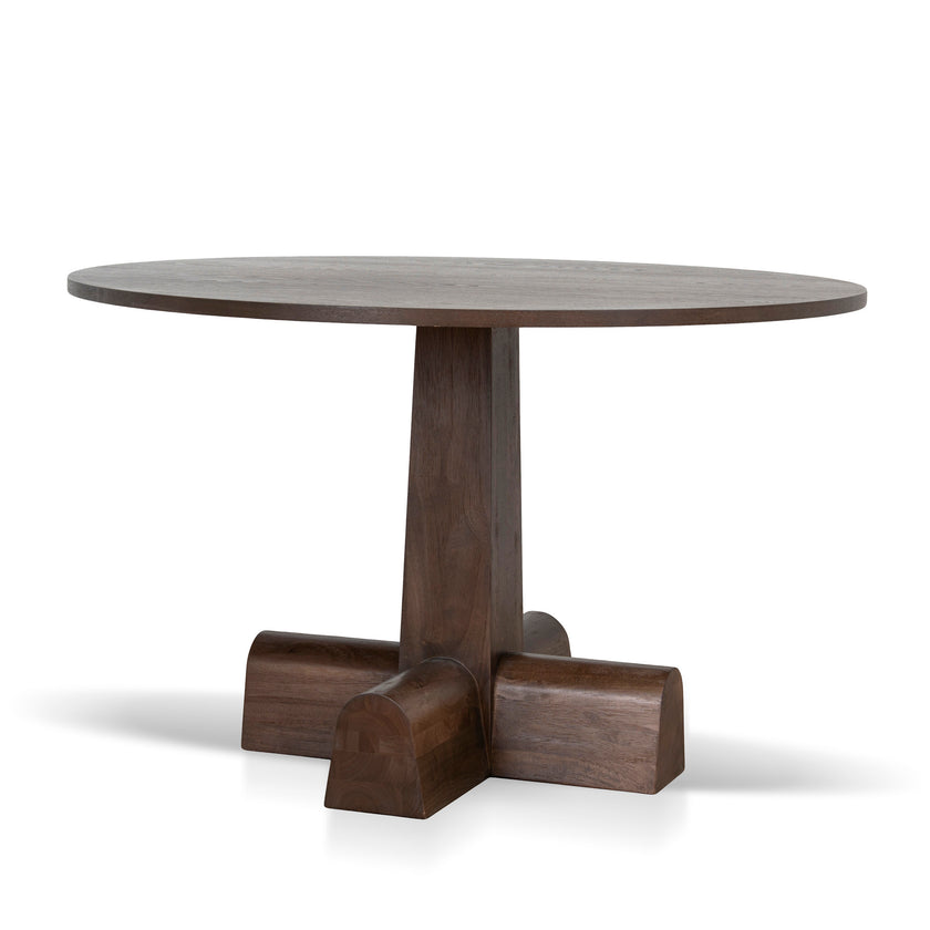 CDT12151-NI 1.2m Round Dining Table - Dark Brown