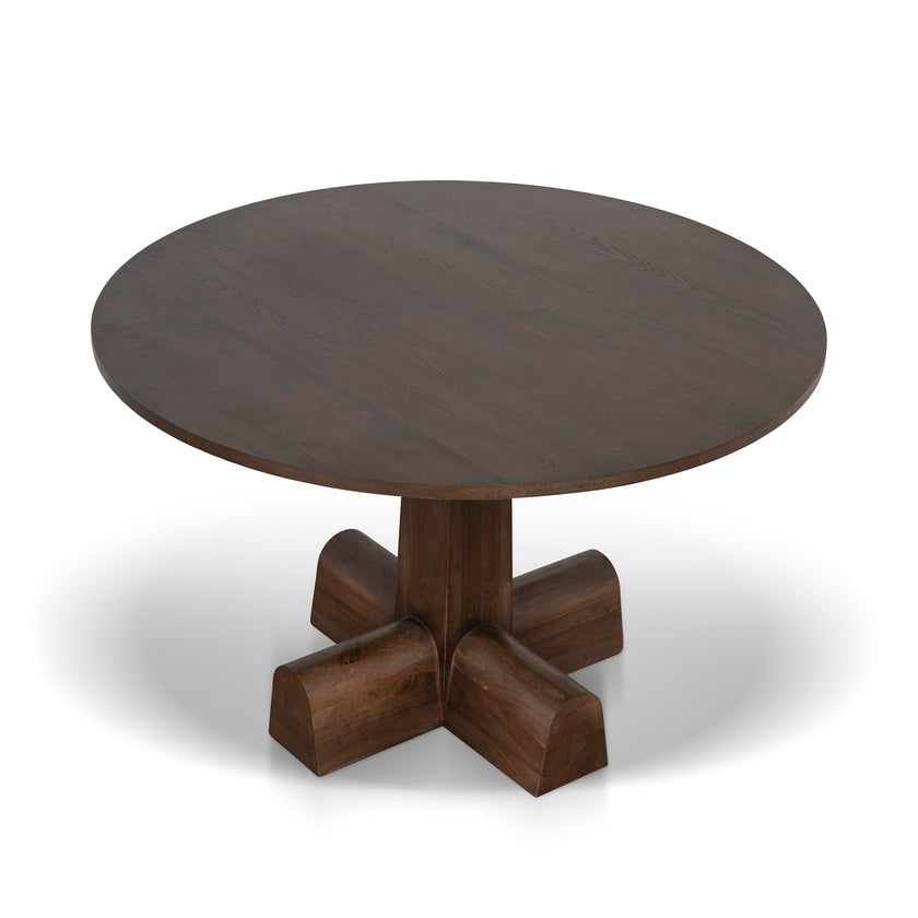 CDT12151-NI 1.2m Round Dining Table - Dark Brown