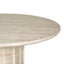 CDT12284-CO 1.3m Round Concrete Dining Table - Light Travertine Look