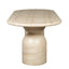 CDT12287-CO 2.2m Oval Dining Table - Light Travertine Look