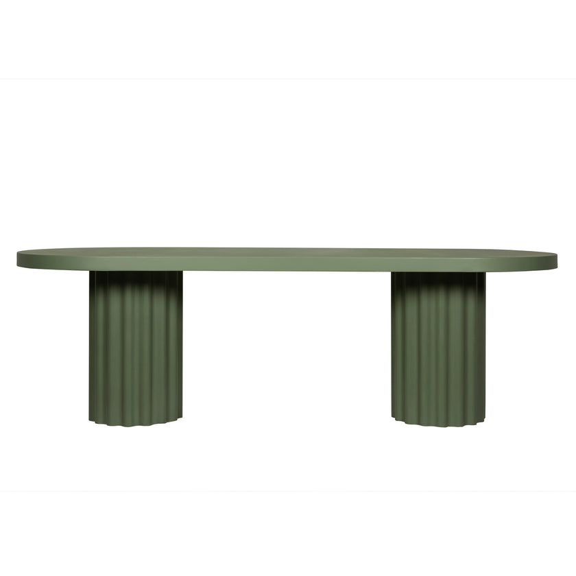 CDT12293-CO 2.4m Concrete Dining Table - Green