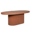 CDT12297-CO 2m Concrete Oval Dining Table - Terracotta