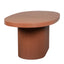 CDT12297-CO 2m Concrete Oval Dining Table - Terracotta