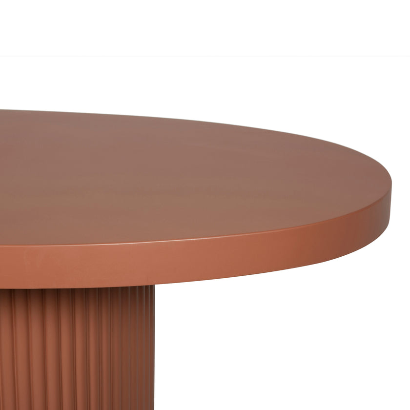 CDT12297-CO 2m Concrete Oval Dining Table - Terracotta