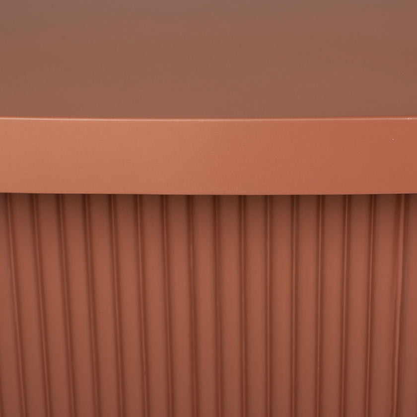 CDT12297-CO 2m Concrete Oval Dining Table - Terracotta