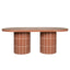 CDT12299-CO 2m Concrete Oval Dining Table- - Terracotta