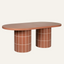 CDT12299-CO 2m Concrete Oval Dining Table- - Terracotta