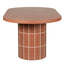 CDT12299-CO 2m Concrete Oval Dining Table- - Terracotta