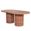 CDT12299-CO 2m Concrete Oval Dining Table- - Terracotta