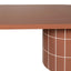 CDT12300-CO 2.4m Concrete Oval Dining Table - Terracotta
