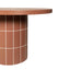 CDT12300-CO 2.4m Concrete Oval Dining Table - Terracotta