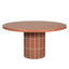 CDT12301-CO 1.4m Concrete Round Dining Table - Terracotta