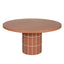 CDT12301-CO 1.4m Concrete Round Dining Table - Terracotta