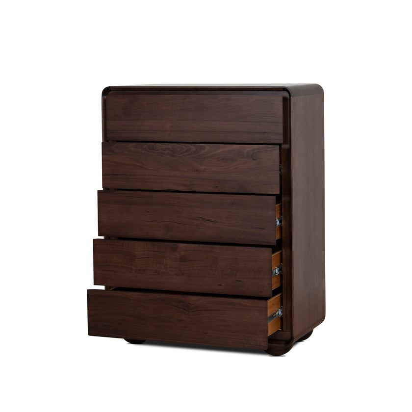 CDT12351-AW Tallboy Drawer Chest - Walnut