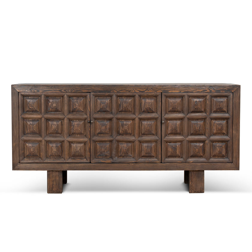 CDT12528-NA 1.83m Elm Sideboard Unit - Dark brown