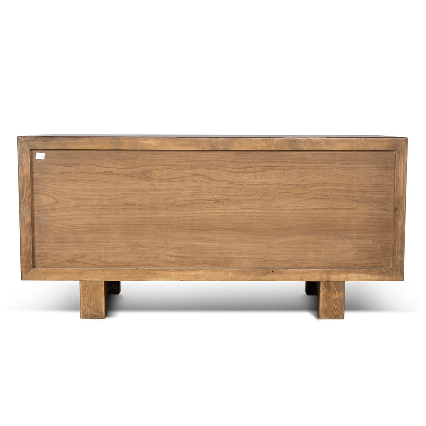CDT12528-NA 1.83m Elm Sideboard Unit - Dark brown