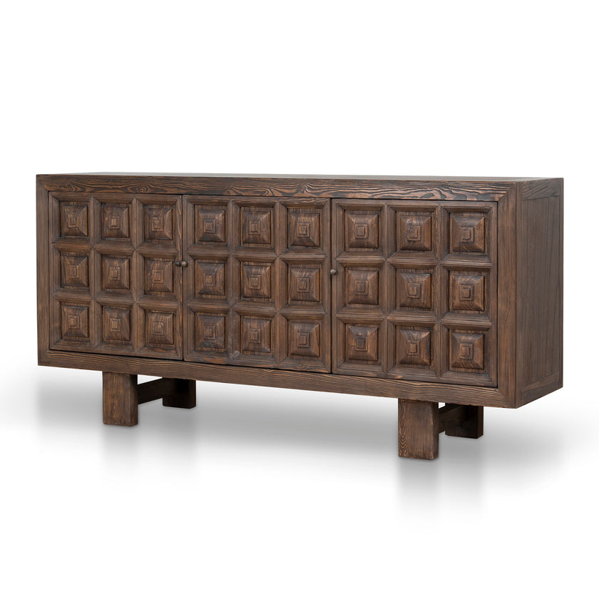 CDT12528-NA 1.83m Elm Sideboard Unit - Dark brown