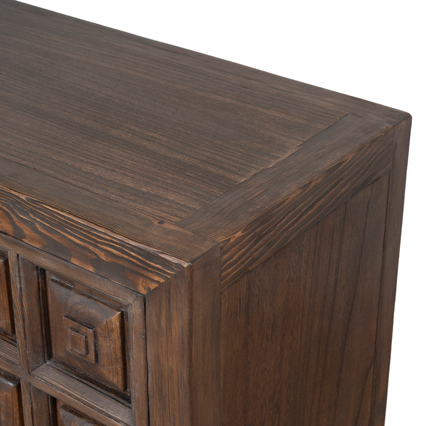 CDT12528-NA 1.83m Elm Sideboard Unit - Dark brown