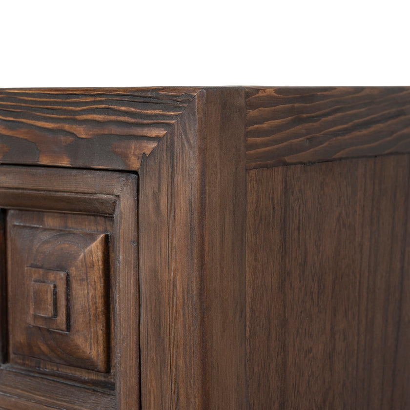 CDT12528-NA 1.83m Elm Sideboard Unit - Dark brown