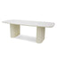 CDT12600-KT 2.4m Stone Top Outdoor Dining Table - Snow White