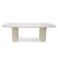 CDT12600-KT 2.4m Stone Top Outdoor Dining Table - Snow White