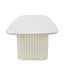 CDT12600-KT 2.4m Stone Top Outdoor Dining Table - Snow White