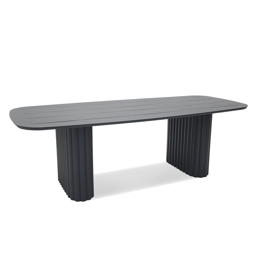 CDT12602-KT 2.4m Outdoor Dining Table - Sand Dark Grey