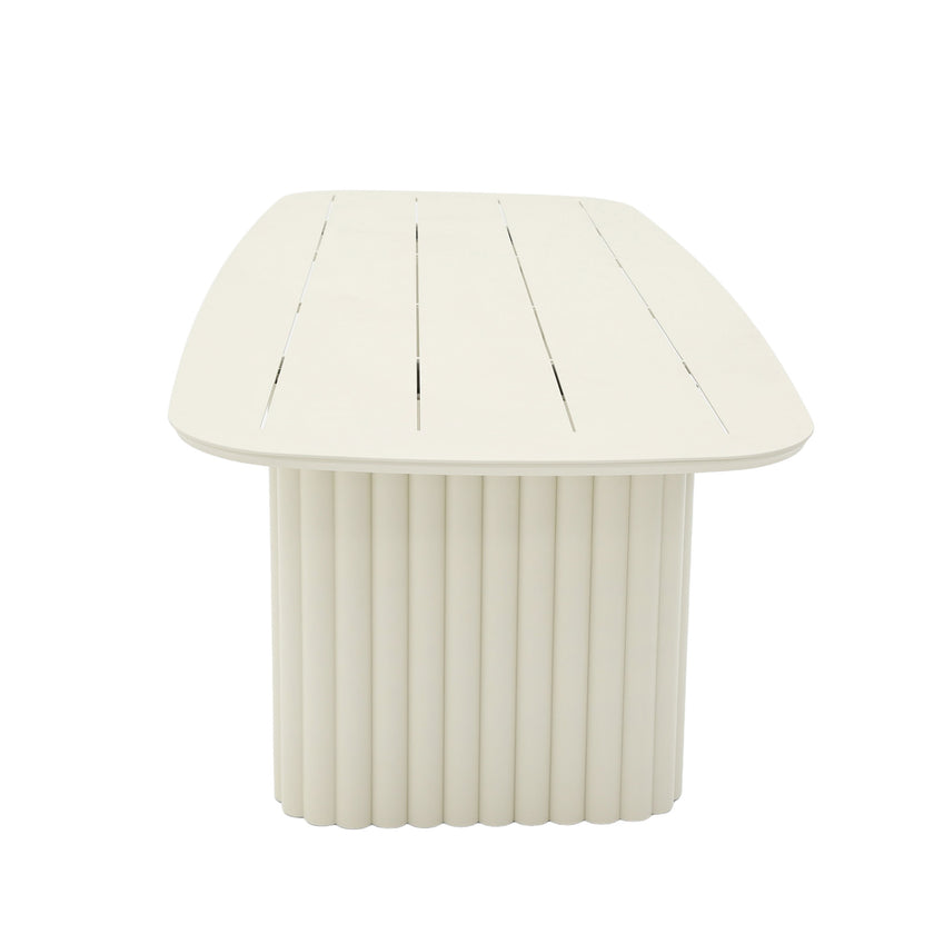 CDT12603-KT 3m Outdoor Dining Table - Cream White
