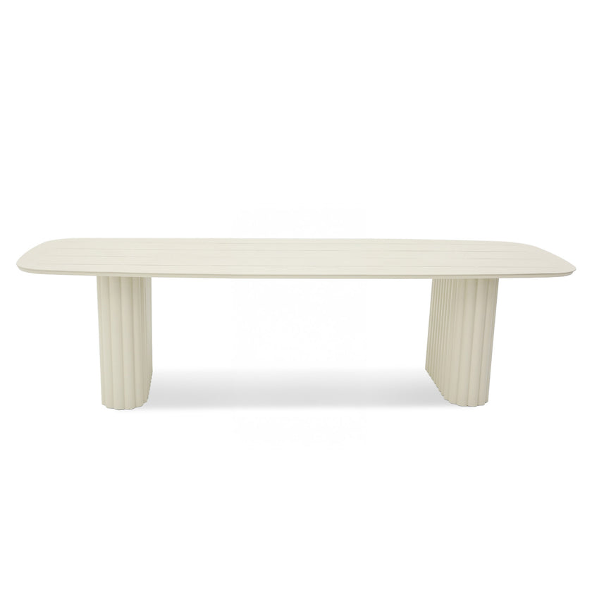 CDT12603-KT 3m Outdoor Dining Table - Cream White