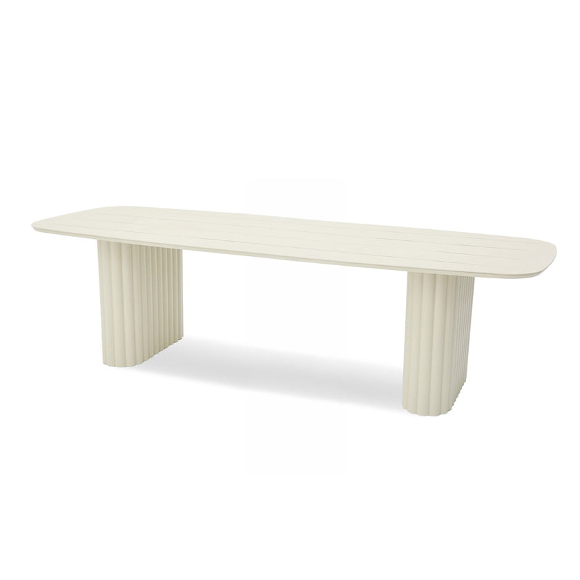 CDT12603-KT 3m Outdoor Dining Table - Cream White
