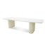 CDT12604-KT 3m Stone Top Outdoor Dining Table - Snow White