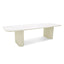 CDT12604-KT 3m Stone Top Outdoor Dining Table - Snow White