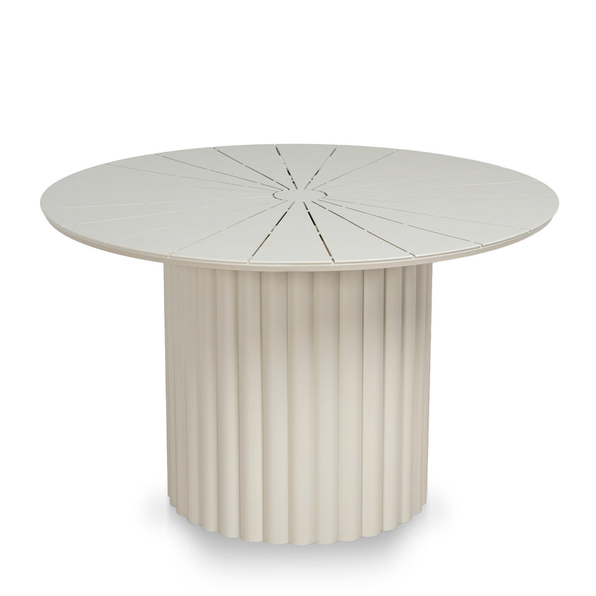 CDT12606-KT 1.2m Outdoor Round Dining Table - Cream White